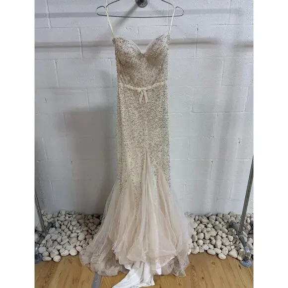 Inbal Dror "Bridal Fall 2017" Rhinestone Studded Maxi Mermaid Wedding Dress